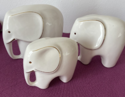 Porcelán elefántok, díszek, art deco figurák