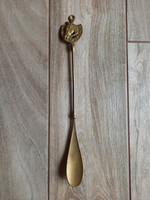 Old copper horseshoe spoon (32.5x4.2 cm)