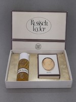 Vintage Russisch Leder Eau de Cologne kölni parfüm és szappan dobozában