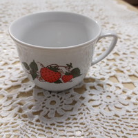 Strawberry porcelain mug, cup