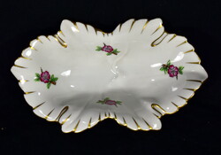 Herend leaf-shaped porcelain bowl