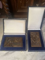 Wheat brown (1920-2010) Egis commemorative plaques (2 pieces)