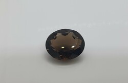 Smoky quartz oval polished 12 carats. With certification.