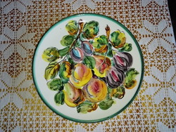 Wonderful hand-painted wall ceramic plate....Fruit pattern 30 cm.