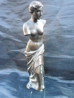 Bronz női fél akt, torzó szobor, mesterien megmunkált, részletgazdag kidolgozás. Jelzés nélkül