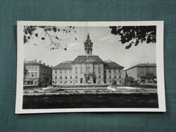 Postcard, Szeged, Széchenyi square, town hall, view, detail