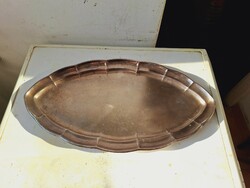 Art-deco style silver-plated heavy metal tray 41 cm long cheap!