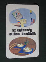 Kártyanaptár, Csillag szalvéta, törölköző, WC papír, PV,Szolnok papírgyár, 1974,   (5)