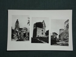 Postcard, Visegrád, ruined castle, view, detail