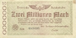 2 millió márka 1923.08.30. Gyönyörű Németország Berlin
