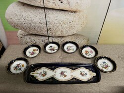 Porfin Cluj Napoca floral pattern gilded porcelain bowls a68