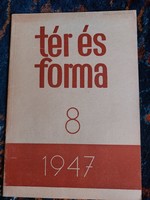 Tér és forma 1947./ 8. szám
