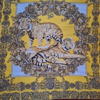 Italian silk scarf 'italian style' tiger pattern