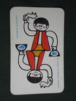 Kártyanaptár, Express utazási iroda, grafikai rajzos, reklám figura, 1974,   (5)