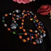 Old Murano glass necklace 100 cm