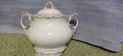 Zsolnay, stafír, baroque, tea set sugar bowl.
