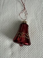 Burgundy glass bell Christmas tree decoration