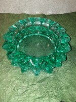Retro green glass bowl