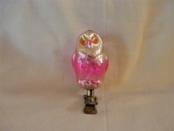 Old glass Christmas tree decoration! - Owl! (Clip!)