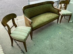 Biedermeier kanapé két székkel