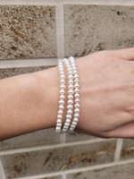 Antique 14k clasp 3-row true pearl bracelet (2)!