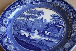 Antik holland Petrik Regout fajansz tál tányér dísztál