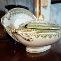 ANGOL MINWOOD SEMI PORCELÁN FEDELES MÁRTÁSOS TÁL / SZÓSZOS TÁL + KÜLÖN TÁLCA - Art&Decoration
