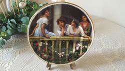 Régi,angol porcelán dísztányér"The Balcony" 26cm.