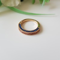 New pink-blue rhinestone ring - usa 8 / eu 57 / ø18mm
