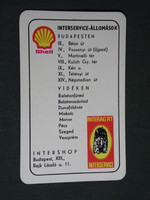 Card calendar, shell, petrol wells, oil service, Budapest, Pécs, Balatonfüred, 1973, (5)