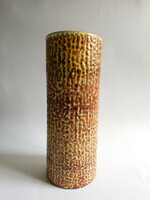 Károly Bán ceramic cylinder vase 28 cm