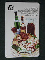 Card calendar, afés cooperative catering, restaurant, tavern, bistro, 1973, (5)