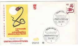 Memorial cards, fdcs 0432 (berlin) michel 407 2.20 euro