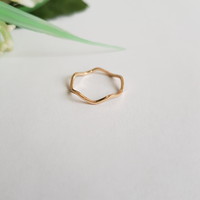 New, wavy thin ring - usa 5.5 / eu 50 / ø16mm