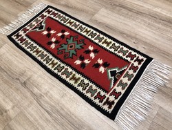 Kilim (kilim) hand-woven wool carpet, 40 x 100 cm