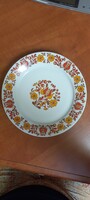 Retro lowland decorative plate with a folk pattern that can be hung on the wall