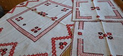 Set of 3 folk art embroidered tablecloths