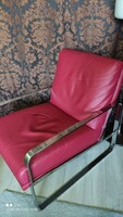 Price deep pay one get two! Bontempi clarissa chrome steel eco leather armchair pair Italian design