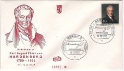 Commemorative cards, fdcs 0443 (berlin) michel 440 1.30 euro