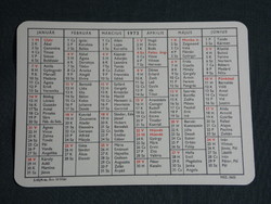 Card calendar, paper stationery shops, name date, 1973, (5)