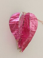 Old Christmas tree decoration heart-shaped paper decoration