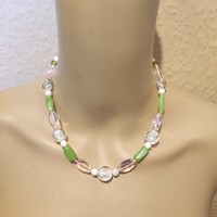 Beautiful semi-rigid glass necklaces 43 +4cm