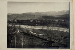 Felsőborgó (Beszterce-Naszód)  látképe  - egyedi  fotó  képeslap  1917