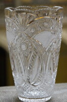 Ólomkristály váza, 21 cm