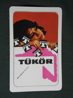 Kártyanaptár, Tükör napilap,újság,magazin, női modell,1973,   (5)