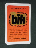 Kártyanaptár, BIK,Borsod Iparcikk vállalat,Miskolc, grafikai,1973,   (5)