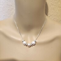 New steel pearl necklace 43cm
