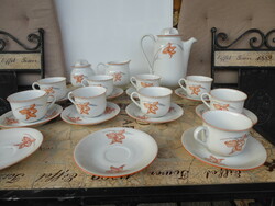 Jarolina Polish porcelain, 12-person coffee set, in incomplete condition.