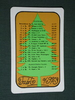 Card calendar, lumber yards, DIY stores, Budapest, graphic artist, pine wood, 1973, (5)