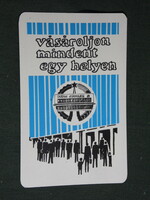 Kártyanaptár, Pápai ÁFÉSZ  Áruház, grafikai rajzos,1973,   (5)